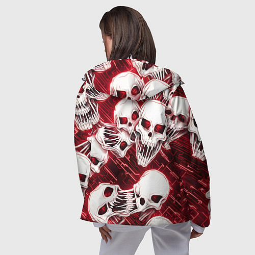 Женская ветровка Черепа киберпанк / 3D-Белый – фото 4