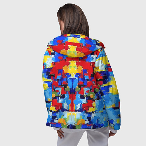 Женская ветровка Colorful abstraction - vogue - paint / 3D-Черный – фото 4