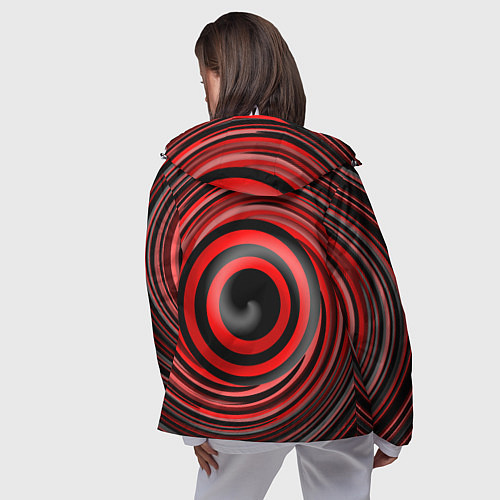 Женская ветровка Красно-черный вихрь / 3D-Белый – фото 4