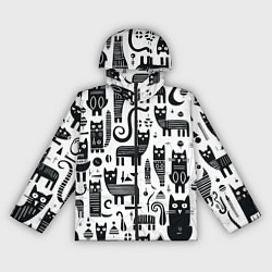 Женская ветровка Кошки абстрактный узор