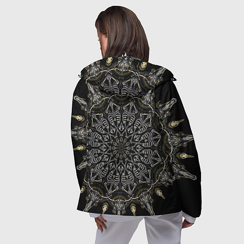 Женская ветровка Большая костяная мандала / 3D-Белый – фото 4