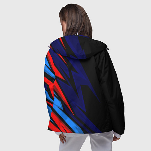 Женская ветровка BMW - m colors and black / 3D-Белый – фото 4