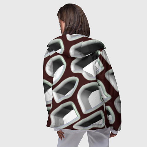 Женская ветровка Объемная сеть / 3D-Черный – фото 4