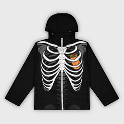 Женская ветровка Скелет: ребра с шаурмой