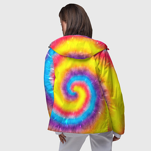 Женская ветровка Тай-дай сочные цвета / 3D-Черный – фото 4