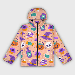 Женская ветровка Halloween skulls pattern