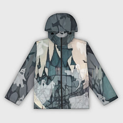 Ветровка с капюшоном женская Замок в воображении, цвет: 3D-черный