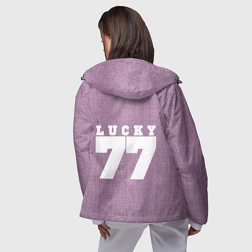 Женская ветровка Розовые джинсы lucky 77 / 3D-Черный – фото 4