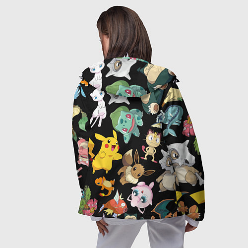 Женская ветровка Пикачу и другие покемоны / 3D-Белый – фото 4