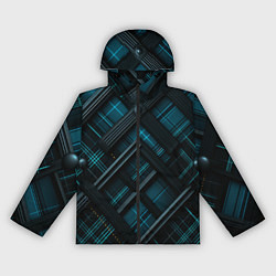 Женская ветровка Тёмно-синяя диагональная клетка в шотландском стил