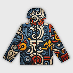 Женская ветровка Абстрактный цветной паттерн в славянском стиле