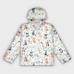 Женская ветровка Акварельные сказочные лесные звери от нейросети -