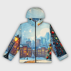 Женская ветровка Новогодний город