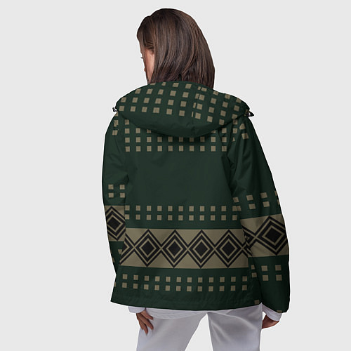 Женская ветровка Паттерн СССР 80 Слово пацана сериал / 3D-Черный – фото 4