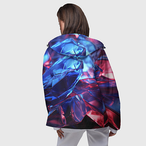 Женская ветровка Синие алмазы / 3D-Черный – фото 4