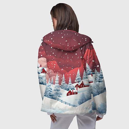 Женская ветровка Искрящийся новогодний воздух / 3D-Белый – фото 4