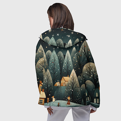 Женская ветровка Зимняя страна чудес / 3D-Белый – фото 4
