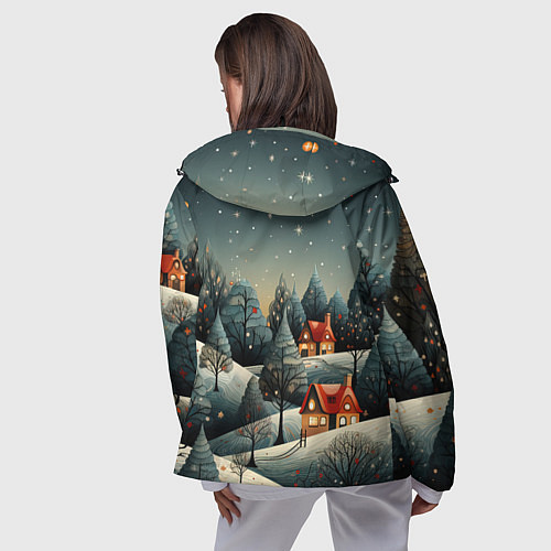 Женская ветровка Зимние развлечения на природе / 3D-Черный – фото 4