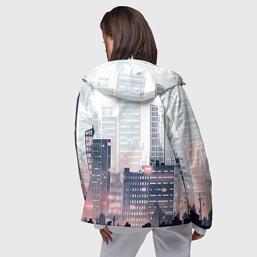 Женская ветровка Безмятежный город / 3D-Белый – фото 4