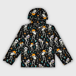 Женская ветровка Танцующие скелеты на вечеринке