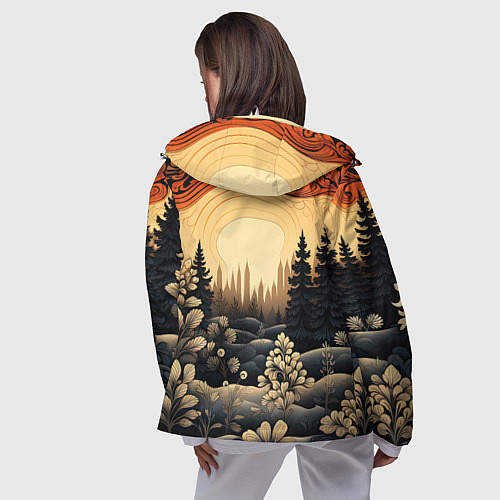 Женская ветровка Волшебные орнаменты / 3D-Белый – фото 4