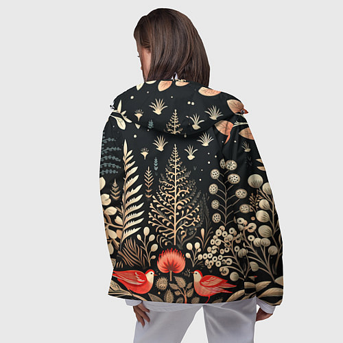 Женская ветровка Елочные узоры нового года / 3D-Белый – фото 4