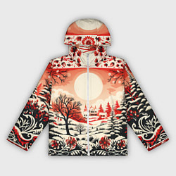 Женская ветровка Новогодние орнаменты