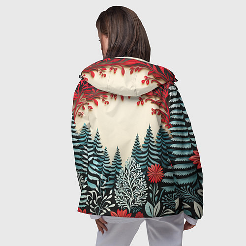 Женская ветровка Зимнее кружево / 3D-Черный – фото 4