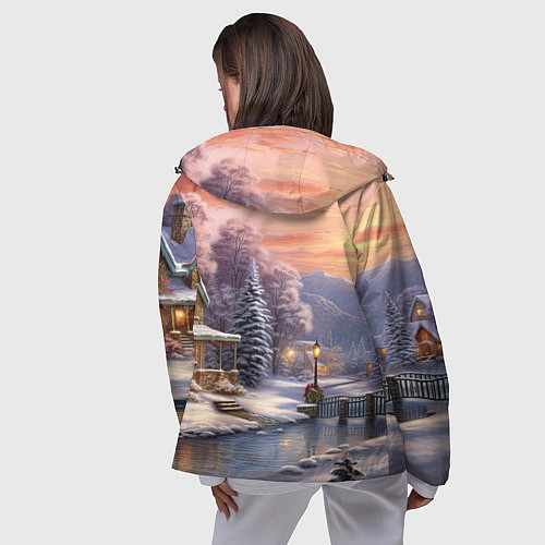 Женская ветровка Зима в городе / 3D-Черный – фото 4