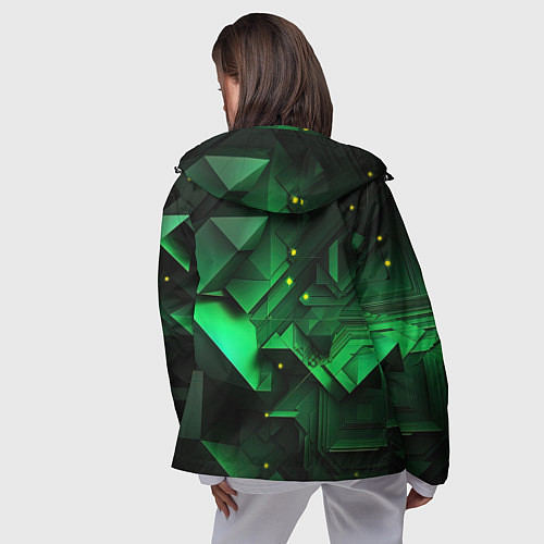 Женская ветровка Визуальные иллюзии в геометрии / 3D-Черный – фото 4