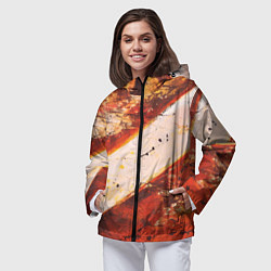 Ветровка с капюшоном женская Горная порода, цвет: 3D-черный — фото 2