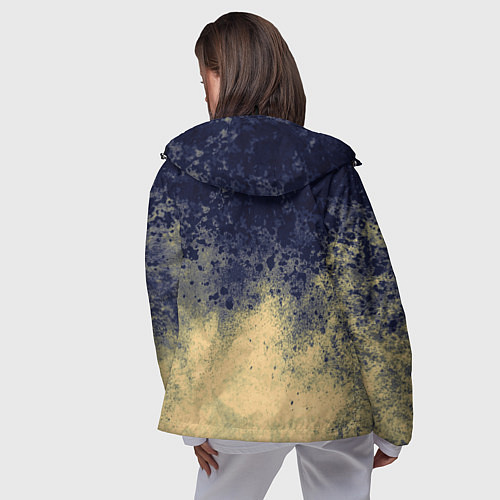 Женская ветровка Абстракция - чернила на песке / 3D-Черный – фото 4