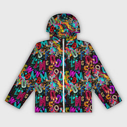 Женская ветровка Multicolored english letters