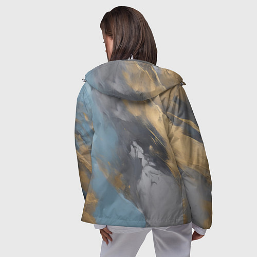 Женская ветровка Мазки краски - нейросеть / 3D-Белый – фото 4