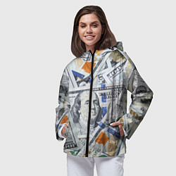 Ветровка с капюшоном женская Сто зеленых, цвет: 3D-черный — фото 2