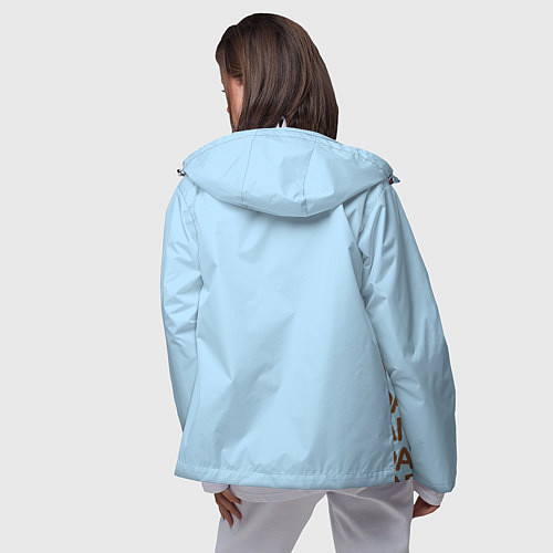 Женская ветровка Капибара большими буквами / 3D-Белый – фото 4