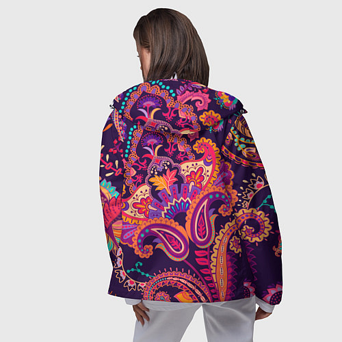 Женская ветровка Индийские этнические узоры / 3D-Белый – фото 4