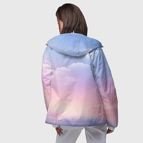 Женская ветровка Нежные краски неба / 3D-Белый – фото 4