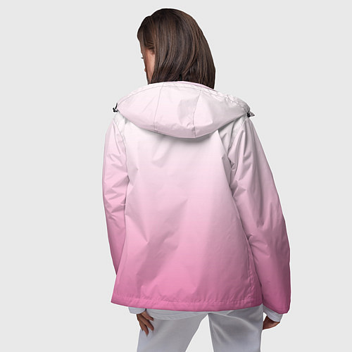 Женская ветровка Розовый рассвет градиент / 3D-Черный – фото 4