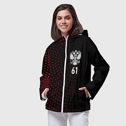 Ветровка с капюшоном женская Точки: Ростовская область, цвет: 3D-белый — фото 2