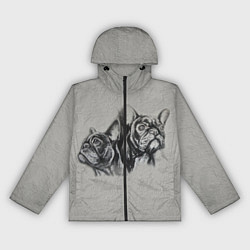 Женская ветровка Французские бульдоги пара