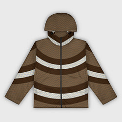 Женская ветровка Текстура с коричневыми дугами