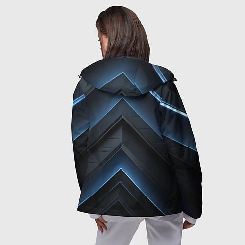Женская ветровка Синий мир абстракции / 3D-Черный – фото 4