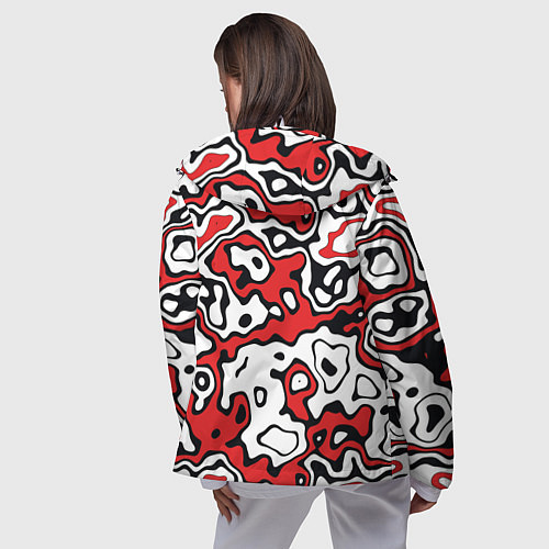 Женская ветровка Агрессивный яркий камуфляж / 3D-Белый – фото 4