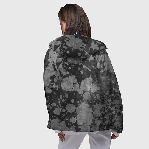 Женская ветровка Абстракция - светлое на темном / 3D-Белый – фото 4