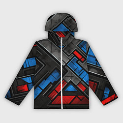 Женская ветровка Темная абстракция из геометрических фигур