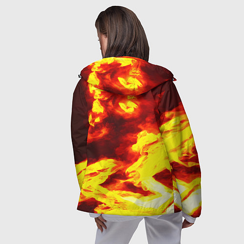 Женская ветровка Огненное безумие / 3D-Черный – фото 4