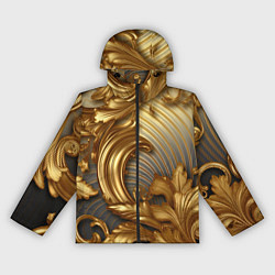 Ветровка с капюшоном женская Золотая текстура и абстракции, цвет: 3D-черный