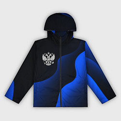 Женская ветровка Герб РФ - глубокий синий