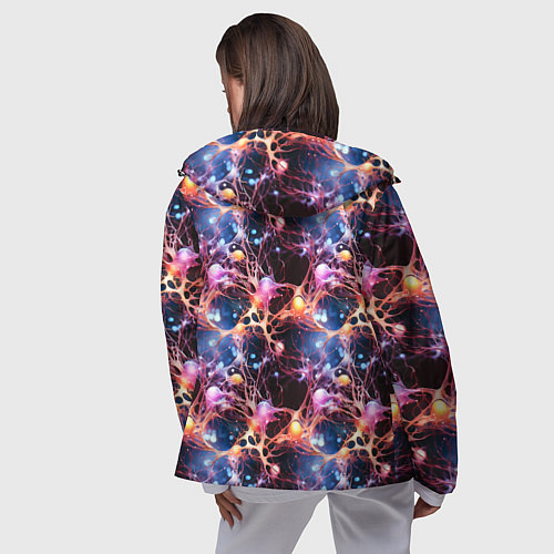 Женская ветровка Узор нейронные связи / 3D-Черный – фото 4